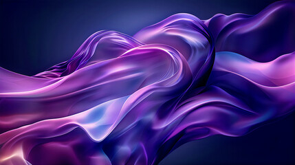 Wall Mural - Abstract purple and blue background with curved lines, effect and feeling of movement. Generative AI