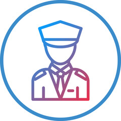 Sticker - Vector Design Security Guard Icon Style