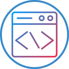 Vector Design Website Coding Icon Style