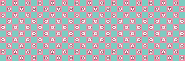 Sticker - Trendy color seamless groovy background. Retro pattern 70s, 80s style