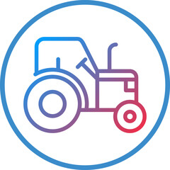 Wall Mural - Vector Design Tractor Icon Style