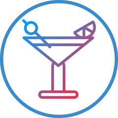 Sticker - Vector Design Cocktail Icon Style