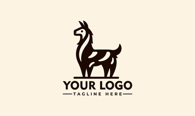 Wall Mural - Llama Logo Llama Mascot Logo - Playful and Cool Design for Various Businesses