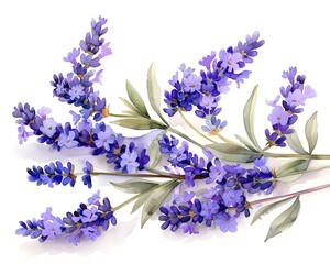 Poster - Graceful Lavender Sprigs in Soft Pastoral Solitude