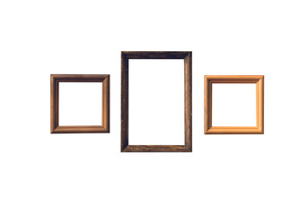 Wall Mural - vintage frames isolated on white background