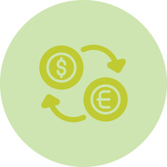 Canvas Print - Currency Exchange Vector Icon