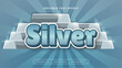 © QalamVision - Blue and gray grey silver 3d editable text effect - font style