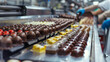 A confectionery factory in full swing, sweetening the art of mass production with innovation and tradition.