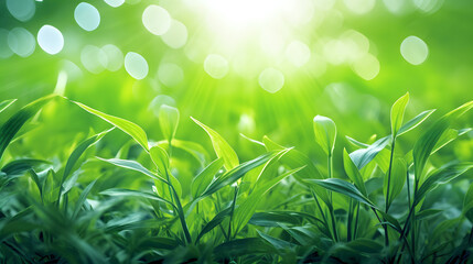 spring green plant grassland landscape abstract graphic poster web page PPT background