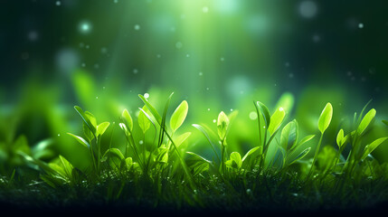 spring green plant grassland landscape abstract graphic poster web page PPT background
