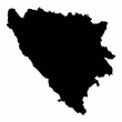 Bosnia and Herzegovina map silhouette
