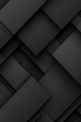 Wall Mural - Elegant Black Geometric Shapes on Dark Background