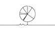© artisttop - Continuous line drawing of pie chart. Business concept. Sketch icon. Growth graph. Object one line, single line art, vector illustration