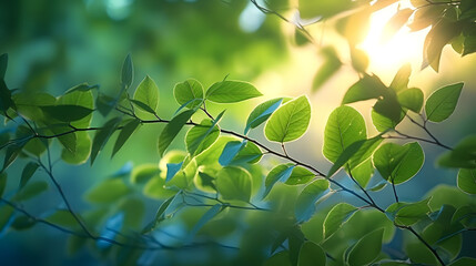 spring green plant leaves landscape abstract graphic poster web page PPT background