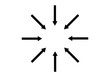 Icono de 8 flechas formando círculo en dirección hacia el interior