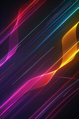 Wall Mural - Abstract Glowing Lines in a Dark Space