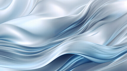 Wall Mural - Digital technology white and silver wave curve abstract graphic poster web page PPT background