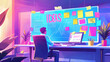 Creative Professional Brainstorming Ideas in Vibrant Office
