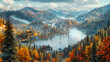 Lake Bled in Fall: A Jewel Amidst the Autumn Hues, Where History and Nature Embrace Under the Morning Mist