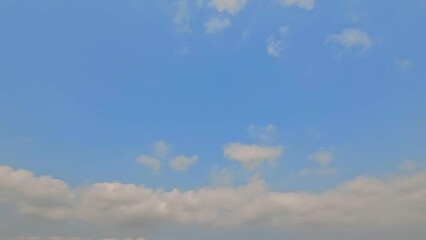 Wall Mural - Blue sky and white clouds floated in the sky on a clear day 