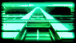 © HTGanzo - Abstract symmetrical retro tech background with retrofuturistic CRT monitor effect