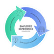 © Whale Design  - Employee Experience Environments strategy framework infographic diagram chart illustration banner with icon vector template has cultural environment, physical environment and technological environment