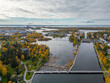 Oulu river at fall, Finland