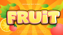Orange Yellow And Red Fruit 3d Editable Text Effect - Font Style