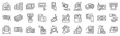 © SkyLine - Set of 30 outline icons related to cash. Linear icon collection. Editable stroke. Vector illustration