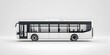 © Thares2020 - Airport shuttle bus on white background with copy space for transportation and travel concepts