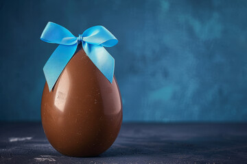 Wall Mural - A chocolate easter egg gift tied up with a ribbon