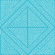 Seamless pattern with hand drawn dash lines. Turquoise geometric print