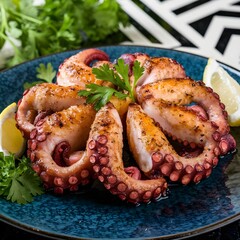 Poster - grilled octopus