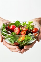 Poster - tomato top boiled egg in style of SALAD AVOCADO, chickpea salad, fruits salads