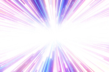 Wall Mural - bright radial light beams. abstract background in blue and purple neon glow color. explosion in univ