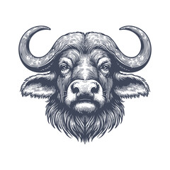 buffalo vintage illustration. isolated on white background