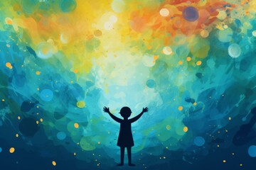 abstract background for International Children's Day or Youth Day