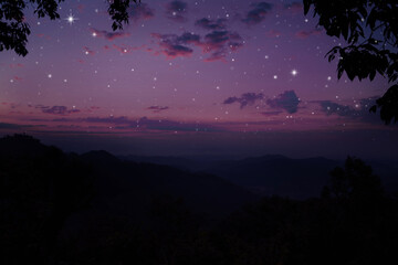 Wall Mural - night sky with stars.dark night sky.