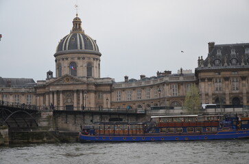 Paris, France 03.24.2017: The Institut de France, French learned society, grouping five académies, the most famous of which is the Académie française