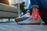 X-ray view of woman's foot with ankle pain