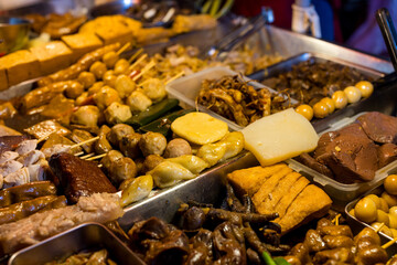 Canvas Print - Braised pork in soy sauce sell in street market