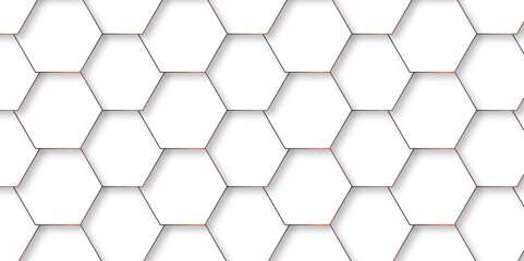 Abstract background with hexagon, modern abstract vector polygonal pattern. Futuristic abstract honeycomb technology white background. Luxury white hexagon pattern.