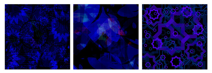 Wall Mural - abstract blue color geometrical background pattern