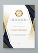 Black white and gold certificate of corporate luxury and modern template. For corporate, achievement, diploma, award, graduation, completion, appreciation, acknowledgement, recognition etc