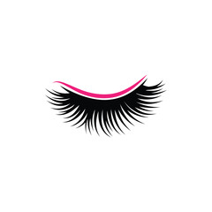 Canvas Print - eyelashes icon vector
