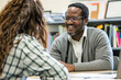 © Emanuel - A high school counselor in a meaningful conversation with a student, providing guidance and support