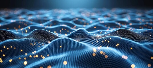 Data flow  network line linking stream and particle wave in information technology