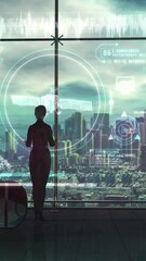 Wall Mural - satellite communication and network in infographics. 3d render