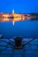 Wall Mural - Island town of Krk evening waterfront view
