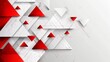 © Irina.Pl - Abstract geometric design with red triangles on white background and dynamic splatter details. Creative red and white triangular composition with a modern artistic feel.